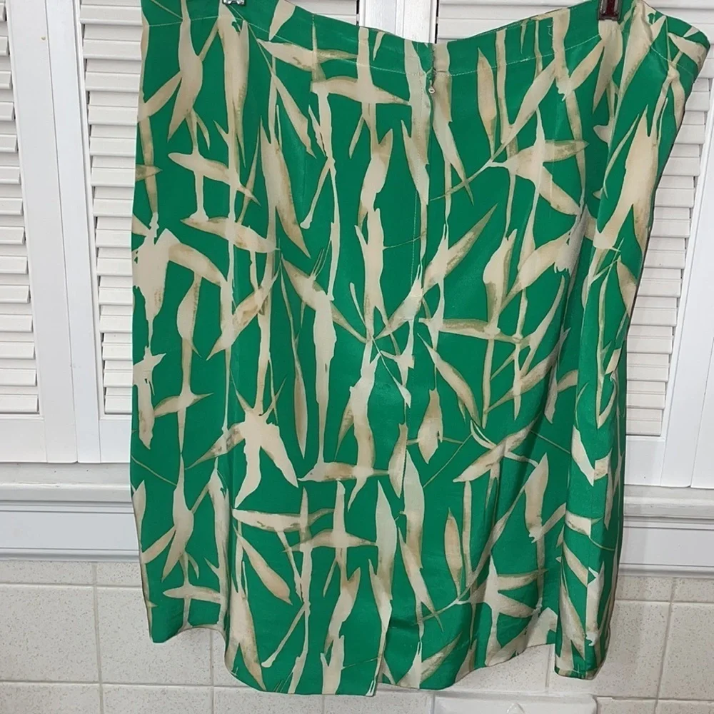 Anne crimmins for umi collection bamboo green flow top skirt two piece set SILK